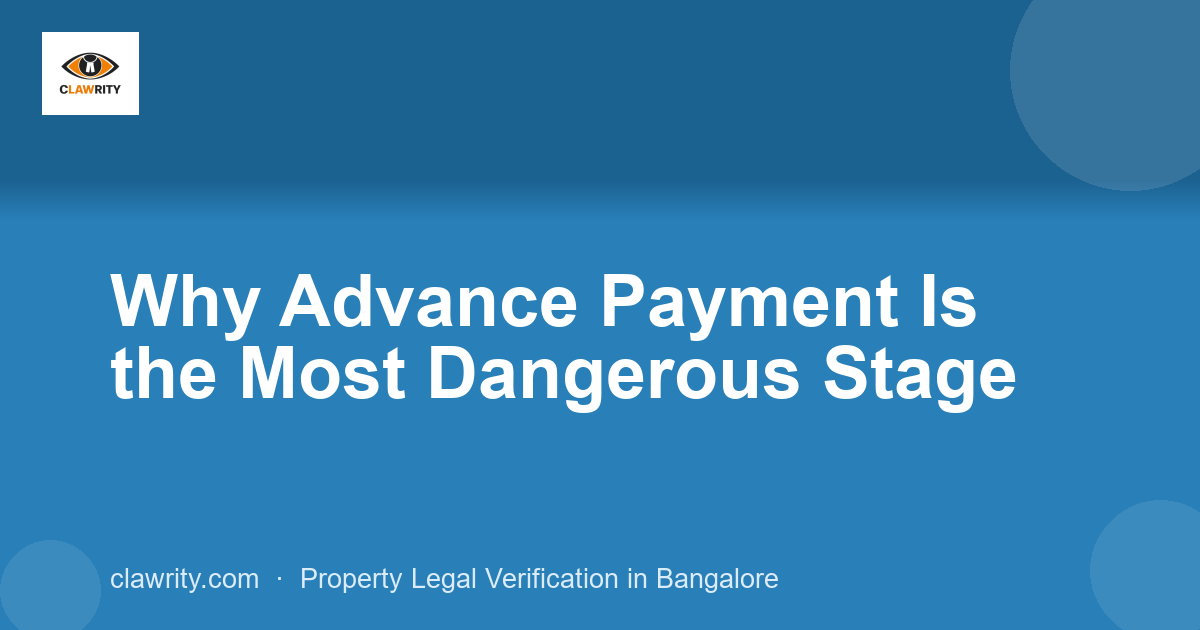 Why Advance Payment Is the Most Dangerous Stage